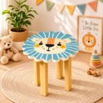 Lion Kids Wooden Stool