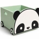 Cute Panda Toy Storage Box with Wheels